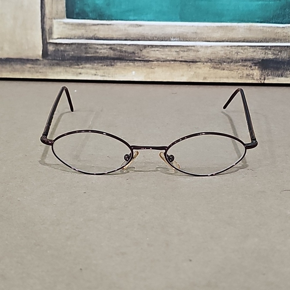 Calvin Klein CK 135‎ 361 580 Brown Full Rim Metal Eye Glass Frames Made In Italy